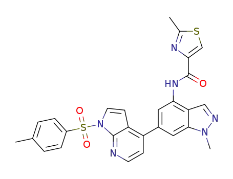 2-methyl-N-(1-methyl-6-{1-[(4-methylphenyl)sulfonyl]-1H-pyrrolo[2,3-b]pyridin-4-yl}-1H-indazol-4-yl)-1,3-thiazole-4-carboxamide