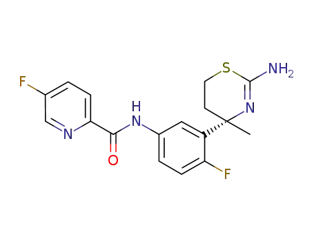 (S)-N-(3-(2-amino-4-methyl-5,6-dihydro-4H-1,3-thiazin-4-yl)-4-fluorophenyl)-5-fluoropicolinamide