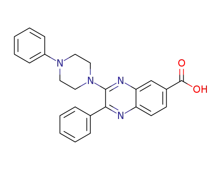 Molecular Structure of 1268862-34-5 (2-phenyl-3-(4-phenylpiperazin-1-yl)quinoxaline-6-carboxylic acid)