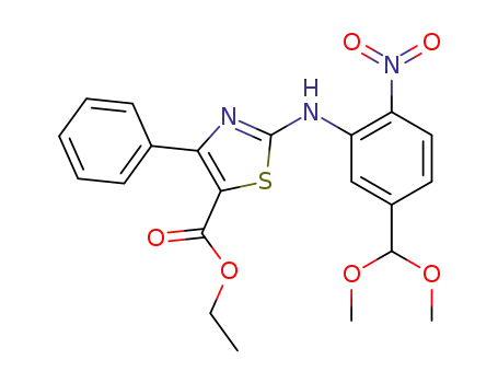 2-(5-dimethoxymethyl-2-nitro-phenylamino)-4-phenyl-thiazole-5-carboxylic acid ethyl ester
