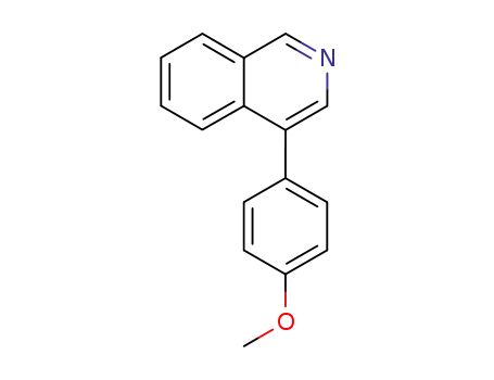 Molecular Structure of 101273-53-4 (Isoquinoline, 4-(4-methoxyphenyl)-)