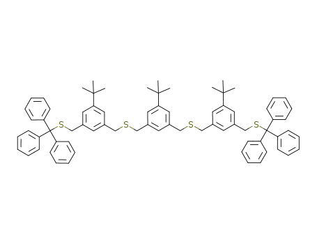 (5-tert-butyl-1,3-phenylene)bis(methylene)bis((3-tert-butyl-5-(tritylthiomethyl)benzyl)sulfane)