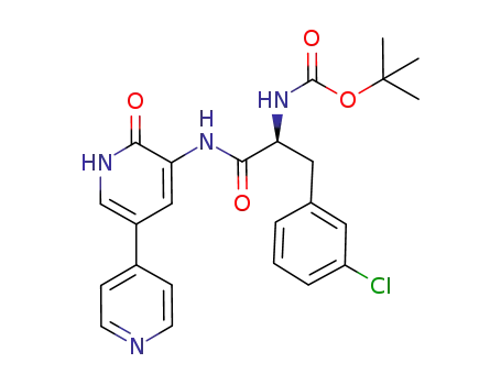 (S)-tert-butyl 3-(3-chlorophenyl)-1-oxo-1-(2-oxo-5-(pyridin-4-yl)-1,2-dihydropyridin-3-ylamino)propan-2-ylcarbamate
