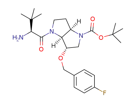 4-(2-amino-3,3-dimethyl-butyryl)-3-(4-fluoro-benzyloxy)-hexahydro-pyrrolo[3,2-b]pyrrole-1-carboxylic acid tert-butyl ester