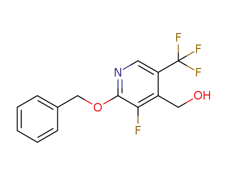 Molecular Structure of 1202473-99-1 (3-fluoro-2-(phenylmethoxy)-5-(trifluoromethyl)-4-pyridinemethanol)