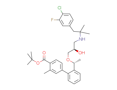 tert-butyl 2'-((1R)-1-[(2R)-3-[1-(4-chloro-3-fluorophenyl)-2-methylpropan-2-ylamino]-2-hydroxypropoxy]ethyl)-3-methylbiphenyl-4-carboxylate