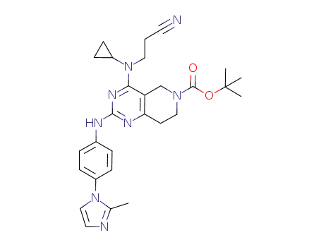 tert-butyl 4-((2-cyanoethyl)(cyclopropyl)amino)-2-(4-(2-methyl-1H-imidazol-1-yl)phenylamino)-7,8-dihydropyrido[4,3-d]pyrimidine-6(5H)-carboxylate