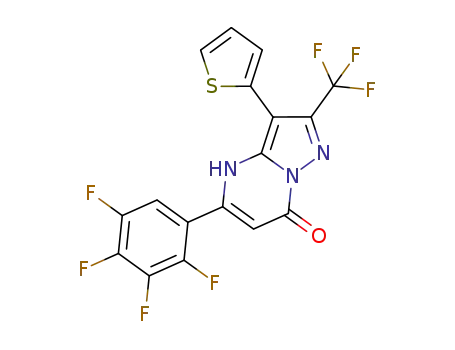 5-(2,3,4,5-tetrafluorophenyl)-3-(thiophen-2-yl)-2-(trifluoromethyl)pyrazolo[1,5-a]pyrimidin-7(4H)-one