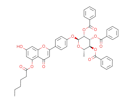 5-O-hexanoylapigenin-4'-yl-2,3,4-tri-O-benzoyl-α-L-rhamnopyranoside