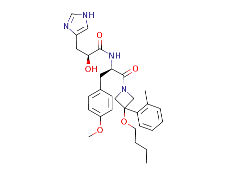 (S)-N-[(R)-2-(3-butoxy-3-o-tolylazetidin-1-yl)-1-(4-methoxybenzyl)-2-oxoethyl]-2-hydroxy-3-(1H-imidazol-4-yl)propionamide