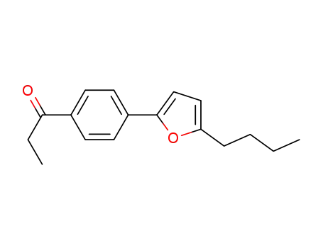 Molecular Structure of 1253967-16-6 (2-n-butyl-5-(4-propionylphenyl)furan)