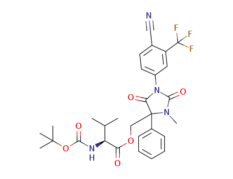 (2S)-2-[(1,1-dimethylethoxy)carbonylamino]-3-methylbutanoic acid [1-(4-cyano-3-trifluoromethylphenyl)-2,5-dioxo-3-methyl-4-phenylimidazolidin-4-yl]methyl ester