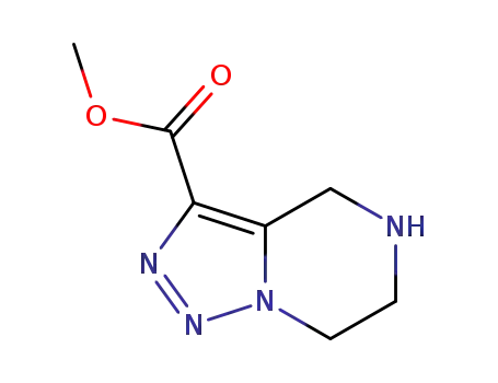 Molecular Structure of 1211538-23-6 (Methyl 4,5,6,7-tetrahydro-[1,2,3]triazolo[1,5-a]pyrazine-3-carboxylate)