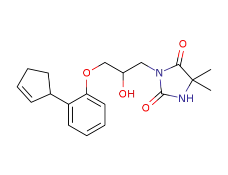 3-[3'-(2-cyclopent-2'''-en-1'''-ylphenoxy)-2'-hydroxypropyl]-5,5-dimethylimidazolidine-2,4-dione