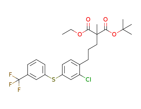 t-butyl ethyl 2-{3-[2-chloro-4-(3-trifluoromethylphenylthio)phenyl]propyl}-2-methyl-propane dioate