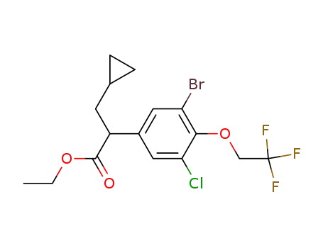 ethyl 2-(3-bromo-5-chloro-4-(2,2,2-trifluoroethoxy)phenyl)-3-cyclopropylpropanoate