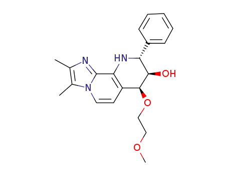 Molecular Structure of 261944-51-8 ((7S,8R,9R)-2,3-Dimethyl-8-hydroxy-7-(2-methoxyethoxy)-9-phenyl-7,8,9,10-tetrahydro-imidazo[1,2-h][1,7]naphthyridine)