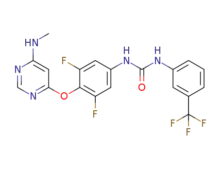 1-(3,5-difluoro-4-((6-(methylamino)pyrimidin-4-yl)oxy)phenyl)-3-(3-(trifluoromethyl)phenyl)urea