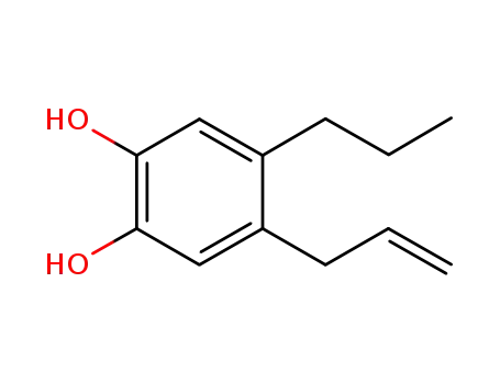 Molecular Structure of 1234378-77-8 (4-allyl-5-propylbenzene-1,2-diol)