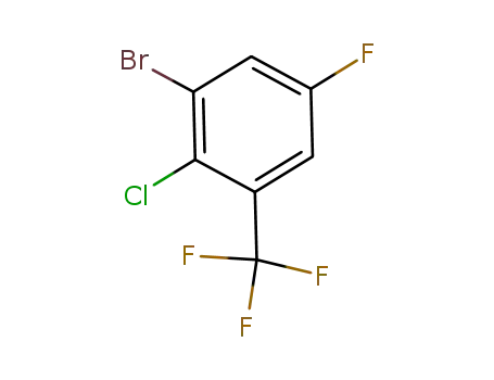 Molecular Structure of 1027511-98-3 (3-Bromo-2-chloro-5-fluorobenzotrifluoride)
