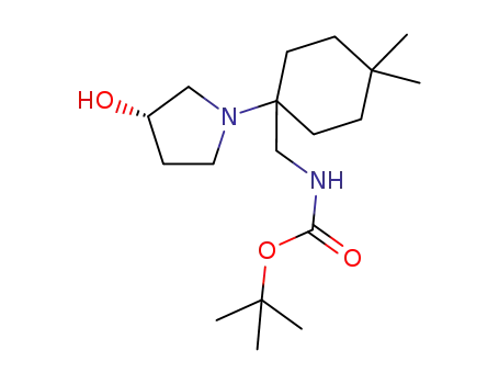 Carbamic acid,
[[1-[(3S)-3-hydroxy-1-pyrrolidinyl]-4,4-dimethylcyclohexyl]methyl]-,
1,1-dimethylethyl ester