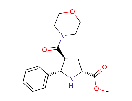 Molecular Structure of 1310430-72-8 ((2R,4S,5S)-methyl 4-(morpholine-4-carbonyl)-5-phenylpyrrolidine-2-carboxylate)