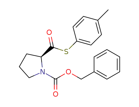 Molecular Structure of 1059596-61-0 (N-Cbz-L-proline p-tolylthiol ester)
