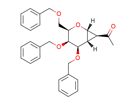 1-C-acetyl-3,4,6-tri-O-benzyl-1,2-cyclopropane-1,2-deoxy-α-D-galactopyranose