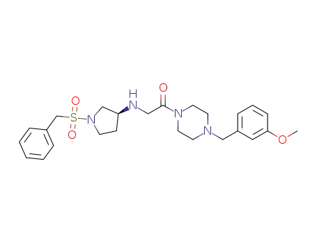 (S)-2-((1-(benzylsulfonyl)pyrrolidin-3-yl)amino)-1-(4-(3-methoxybenzyl)piperazin-1-yl)ethanone