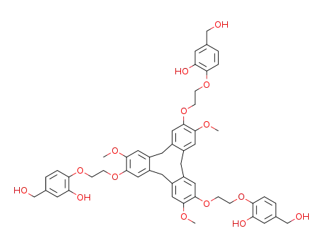 6,6',6''-((((3,8,13-trimethoxy-10,15-dihydro-5H-tribenzo[a,d,g][9]annulene-2,7,12-triyl)tris-(oxy))tris(ethane-2,1-diyl))tris(oxy))tris(3-(hydroxymethyl)phenol)