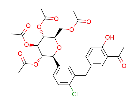 acetic acid (2R,3R,4R,SS,6S)-3,4,5-triacetoxy-6-[3-(3-acetyl-4-hydroxybenzyl)-4-chloro-phenyl]-tetrahydro-pyran-2-ylmethyl ester