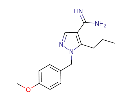 1-(4-methoxybenzyl)-5-propyl-1H-pyrazole-4-carboximidamide