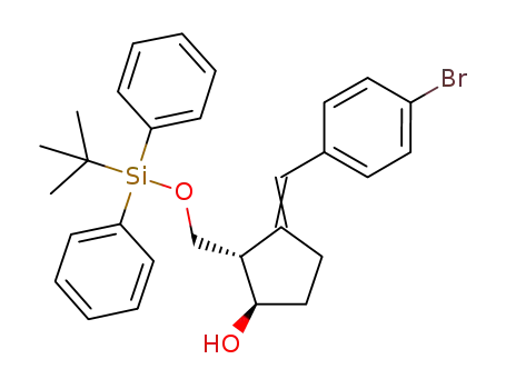 (1R,2S)-2-(tert-butyldiphenylsilyloxymethyl)-3-(4-bromo-benzylidene)-cyclopentanol