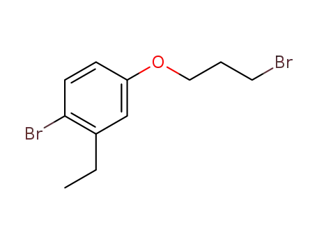 Molecular Structure of 1259517-77-5 (1-bromo-4-(3-bromopropoxy)-2-ethylbenzene)