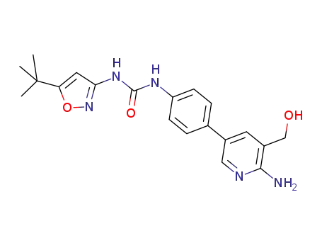 1-(4-(6-amino-5-(hydroxymethyl)pyridin-3-yl)phenyl)-3-(5-tert-butylisoxazol-3-yl)urea