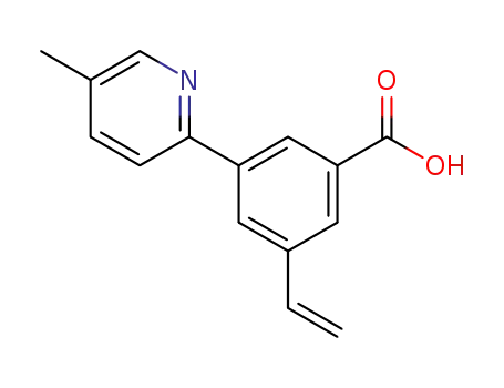 Molecular Structure of 1149752-76-0 (3-(5-methyl-2-pyridinyl)-5-vinylbenzoic acid)