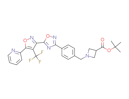 tert-butyl 1-(4-(5-(5-(pyridin-2-yl)-4-(trifluoromethyl)isoxazol-3-yl)-1,2,4-oxadiazol-3-yl)benzyl)azetidine-3-carboxylate