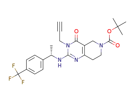 6-(tert-butoxycarbonyl)-2-(S)-{1-[4-(trifluoromethyl)phenyl]ethylamino}-3-propargyl-5,6,7,8-tetrahydropyrido[4,3-d]pyrimidine-4-(3H)-one