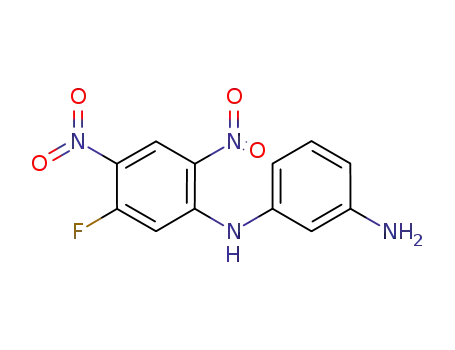 Molecular Structure of 1229799-72-7 (N-(5-fluoro-2,4-dinitro-phenyl)-benzene-1,3-diamine)