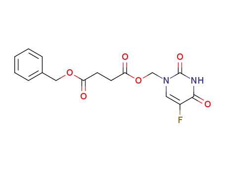 Molecular Structure of 201210-70-0 (Butanedioic acid,
(5-fluoro-3,4-dihydro-2,4-dioxo-1(2H)-pyrimidinyl)methyl phenylmethyl
ester)