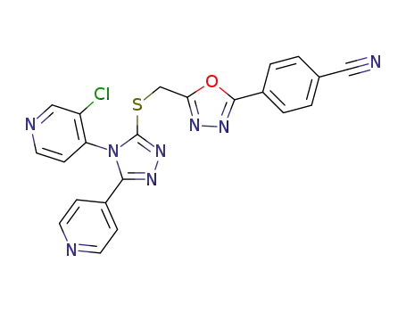 C<sub>22</sub>H<sub>13</sub>ClN<sub>8</sub>OS