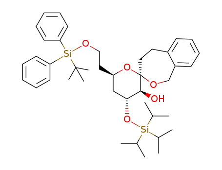 (-)-(2'R,3'S,4'R,6'R)-6'-(2-(tert-butyldiphenylsilyloxy)ethyl)-4'-(triisopropylsilyloxy)-3',4,4',5,5',6'-hexahydro-1H-spiro[benzo[c]oxepine-3,2'-pyran]-3'-ol