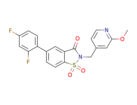 5-(2,4-difluorophenyl)-2-(2-methoxypyridin-4-ylmethyl)-1,1-dioxo-1,2-dihydro-benzo[d]isothiazol-3-one
