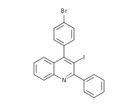 Molecular Structure of 1291080-09-5 (4-(4-bromophenyl)-3-iodo-2-phenylquinoline)