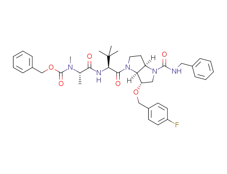 (1-{1-[4-benzylcarbamoyl-6-(4-fluoro-benzyloxy)-hexahydro-pyrrolo[3,2-b]pyrrole-1-carbonyl]-2,2-dimethyl-propylcarbamoyl}-ethyl)-methyl-carbamic acid benzyl ester