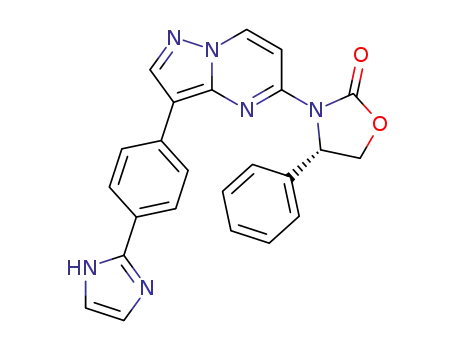 (S)-3-(3-(4-(1H-imidazol-2-yl)phenyl)pyrazolo[1,5-a]pyrimidin-5-yl)-4-phenyloxazolidin-2-one