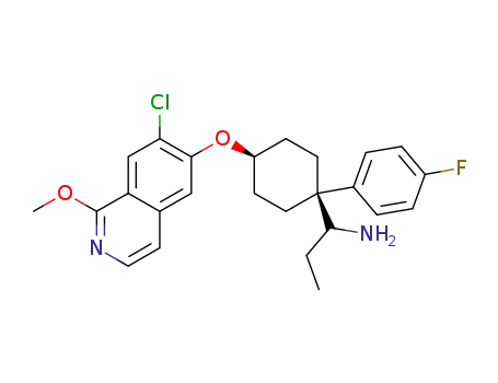 cis-1-[4-(7-chloro-1-methoxy-isoquinolin-6-yloxy)-1-(4-fluoro-phenyl)-cyclohexyl]-propylamine