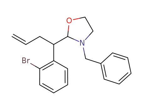 Molecular Structure of 1254367-01-5 (3-benzyl-2-(1-(2-bromophenyl)but-3-enyl)oxazolidine)