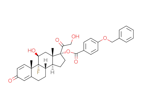 (11β)-9-fluoro-11,21-dihydroxy-3,20-dioxopregna-1,4-dien-17-yl 4-(benzyloxy)benzoate