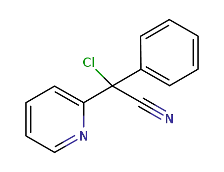Molecular Structure of 1228894-25-4 (2-chloro-2-phenyl-2-(pyridine-2-yl)acetonitrile)